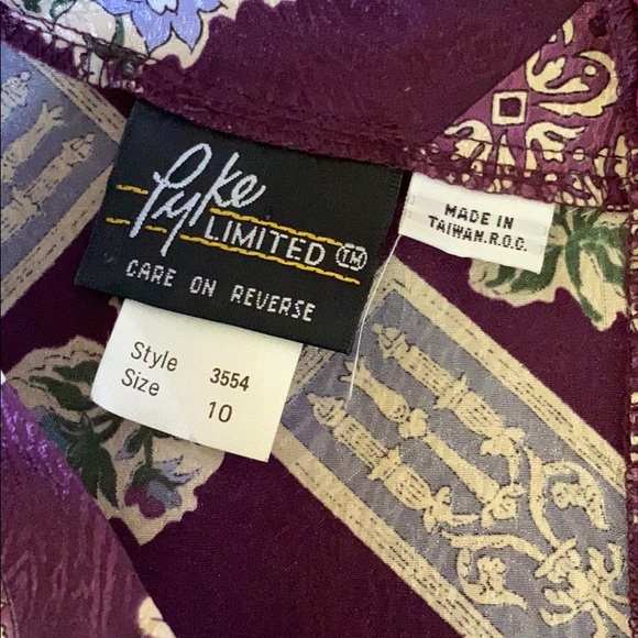 Pyke Limited purple print Blouse - Picture 6 of 7